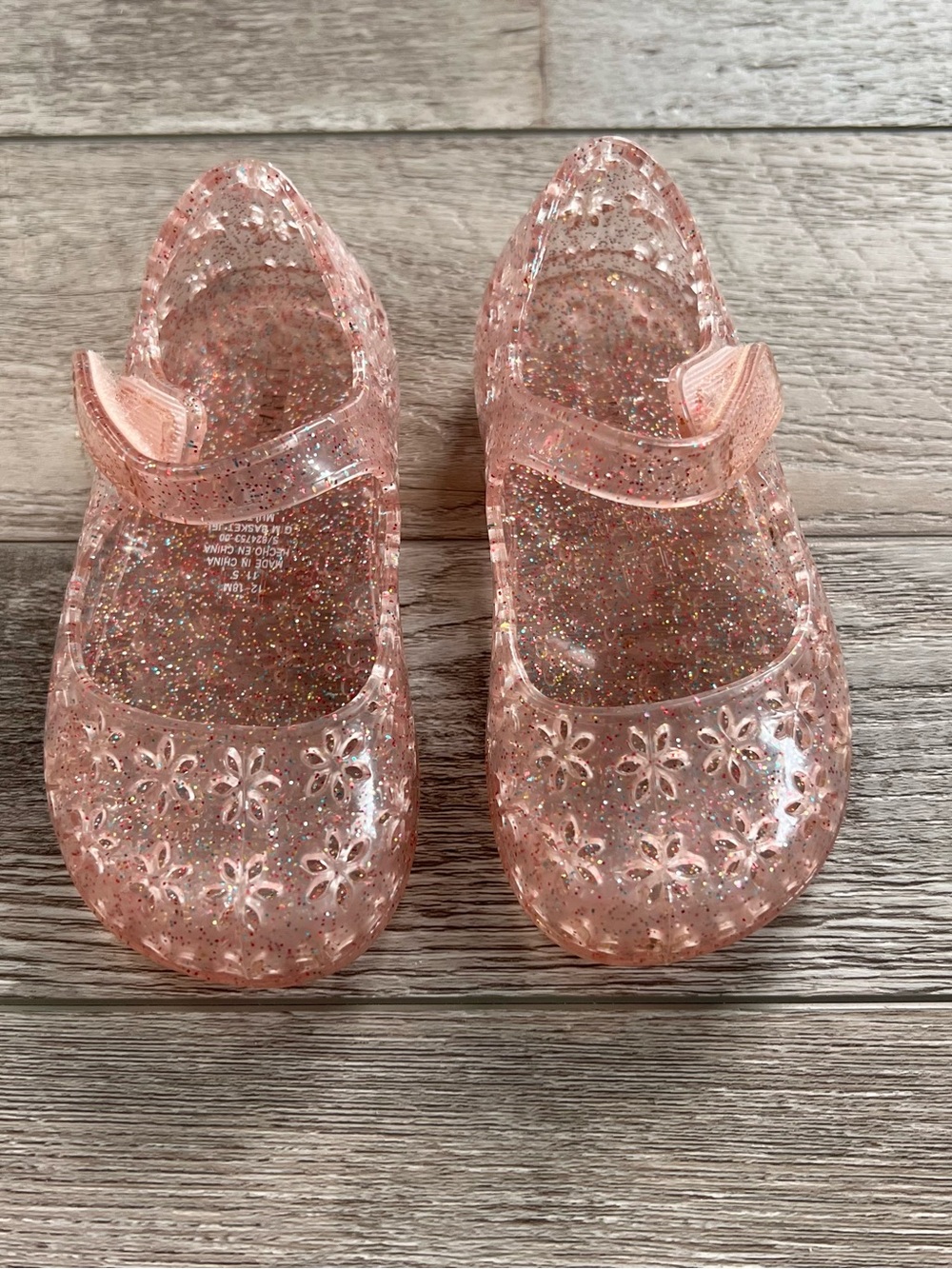 Old Navy Girls Baby Flower Jelly Shoes Size 12-18 Months